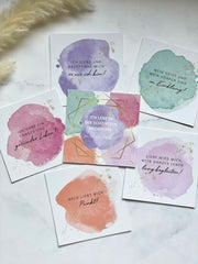 Die beste Freundin Geschenkbox enthält ein 11-teiliges Affirmationskartenset für positive Affirmationen